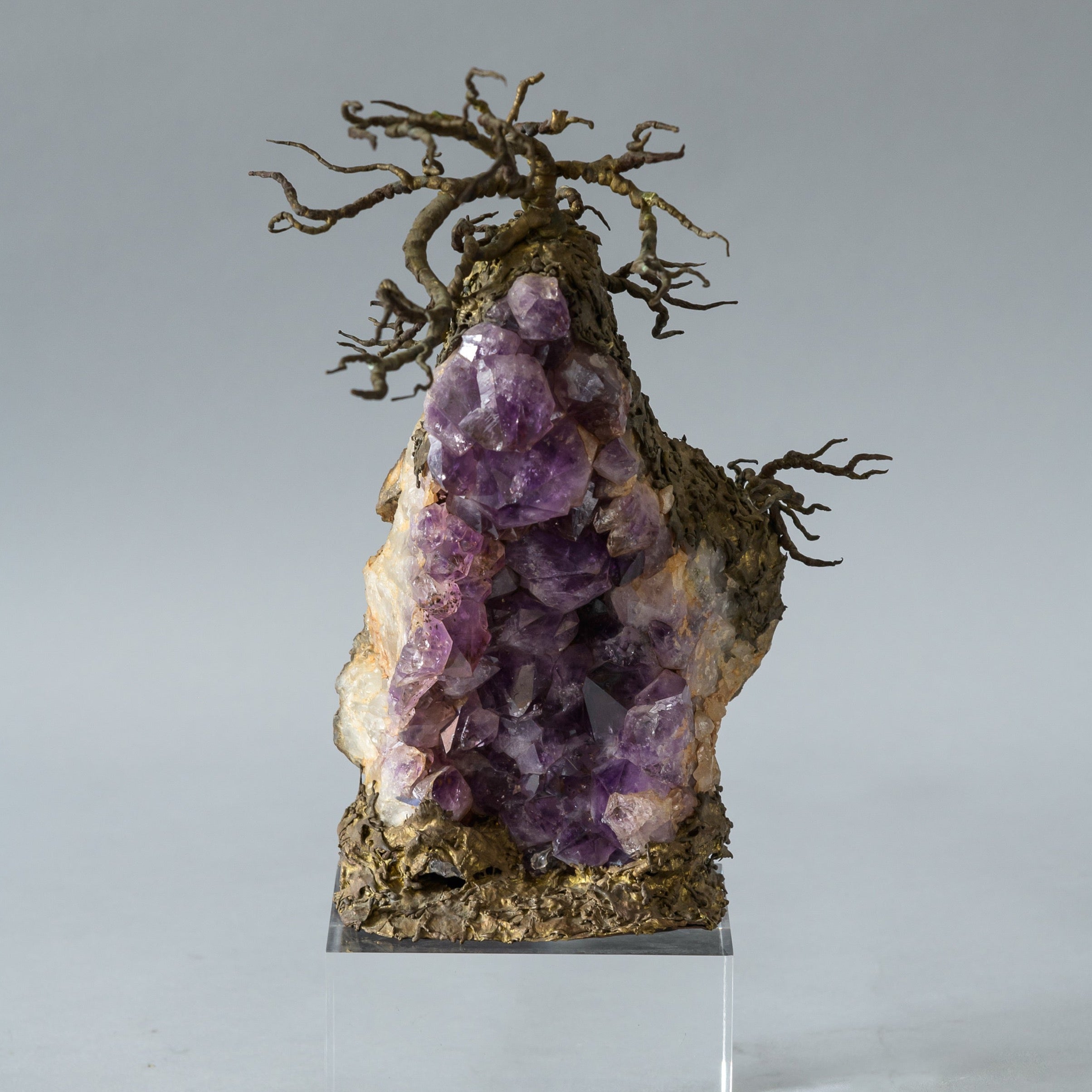 Amethyst Geode Sculpture/Art deals piece/paperweight/single bookend